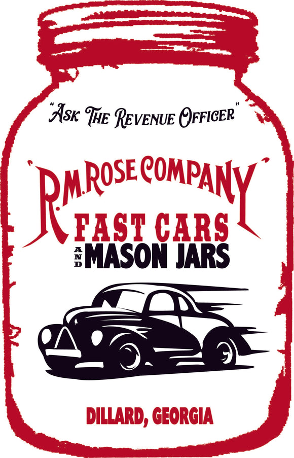T-Shirt Fast Cars and Mason Jars - Jar Design on back - 2021